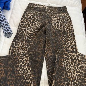 Edikted Leopard Print Women Jeans - Brown and Black